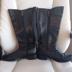 Blondo Dark Leather Winter Boots